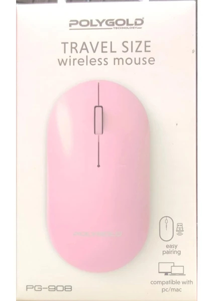 PolyGold PG-908 Kablosuz Mouse (Pembe)
